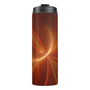 Mystical Abstract Fractal Art Modern Warm Colours Thermal Tumbler
