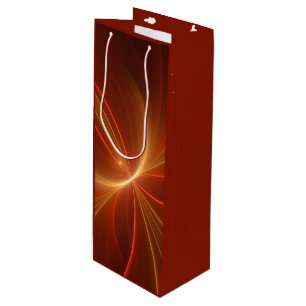 Mystical Abstract Fractal Art Modern Warm Colours Wine Gift Bag