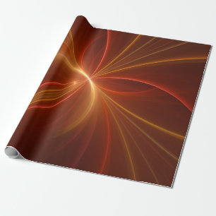 Mystical Abstract Fractal Art Modern Warm Colours Wrapping Paper
