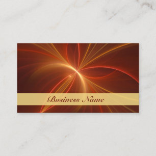 Mystical Abstract Fractal Modern Warm Colours Name Business Card