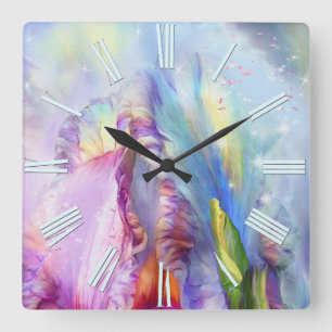 Mystical Abstract Square Wall Clock