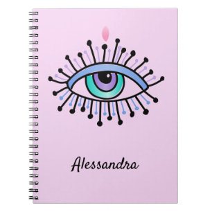 Mystical All-Seeing Eye Light Pink Notebook