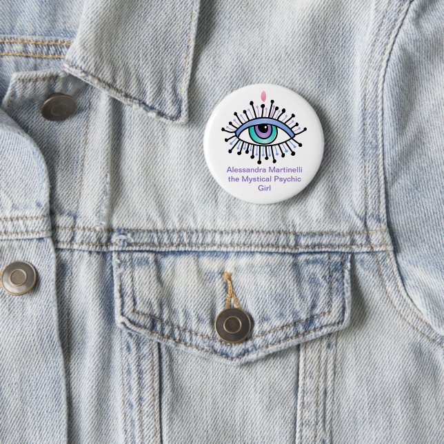Mystical All-Seeing Eye Pin – Personalized Button (In Situ)