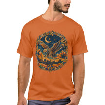 Mystical Arabian Owl Crescent Moon Desert Art