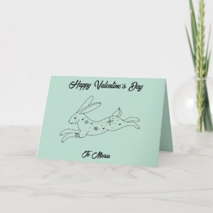 Mystical Astrological Hare Valentine's Card