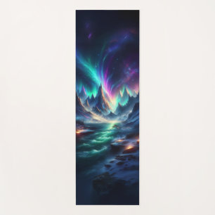Mystical Aurora Mountain Yoga Mat – Fantasy Nature