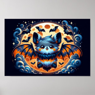 Mystical Bat Guardian : Poster d'impression d'art 