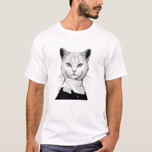 Mystical Black and White Cat of Salem T-Shirt