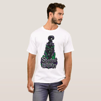 Mystical Black Cat Green Flame Graphic T-Shirt