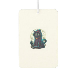 Mystical Black Cat Halloween Tank Top Air Freshener