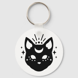 Mystical Black Cat  Keychain
