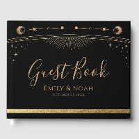 Mystical Black Gold Sun Moon Stars Wedding 