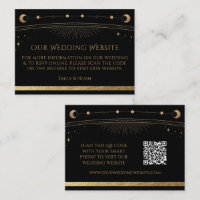 Mystical Black Gold Wedding Website RSVP QR Code