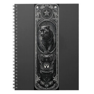 Mystical Black Panther Tarot Card - Dark Fantasy Notebook