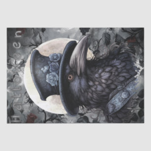 Mystical Black Raven Tissue Paper