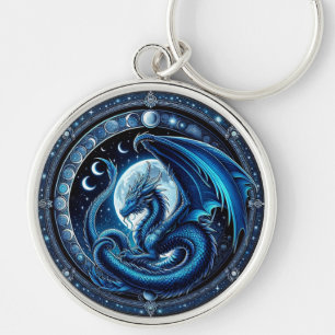 Mystical Blue Chinese Lunar New Year Dragon 2024  Keychain