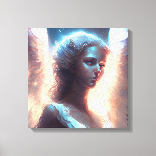 Mystical Blue Eyed Angel Canvas Print (Front)