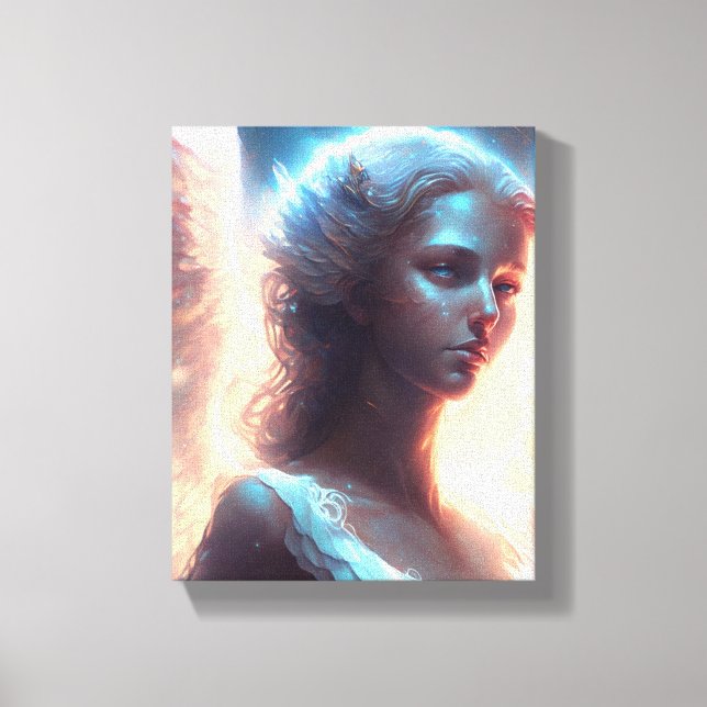 Mystical Blue Eyed Angel Canvas Print (Front)