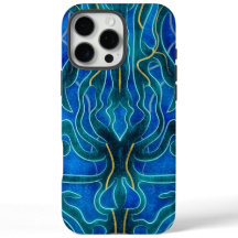 Mystical Blue Neon Ocean Kelpie Pattern