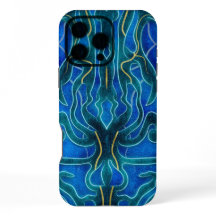 Mystical Blue Neon Ocean Kelpie Pattern