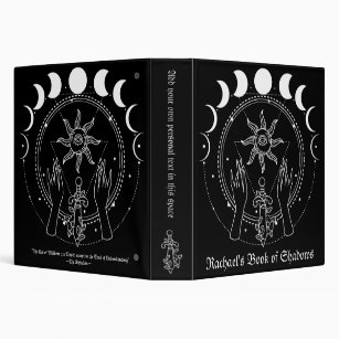 Mystical Boho Esoteric Moon Phase Book of Shadows Binder
