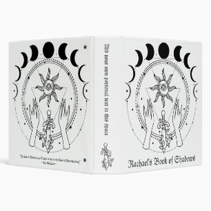 Mystical Boho Esoteric Moon Phase Book of Shadows Binder