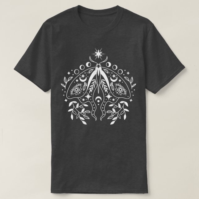 Mystical Boho Moth Celestial123 T-Shirt (Design Front)