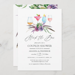 Mystical Boho Succulent Stock the Bar Invitation