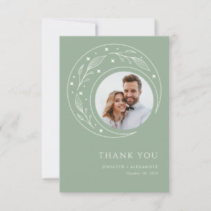 Mystical Botanical Wedding Thank You Card