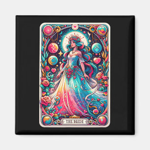 Mystical Bride Tarot Card Enchanting Wedding Artwo Magnet