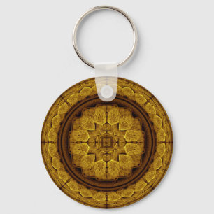 Mystical bright fractal ornament keychain