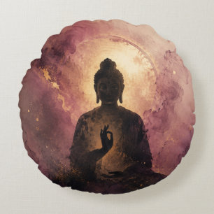 Mystical Buddha Zen Meditation Round Pillow
