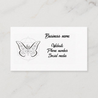 Mystical butterfly business card