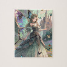 Mystical butterfly fairy in an Enchanted garden