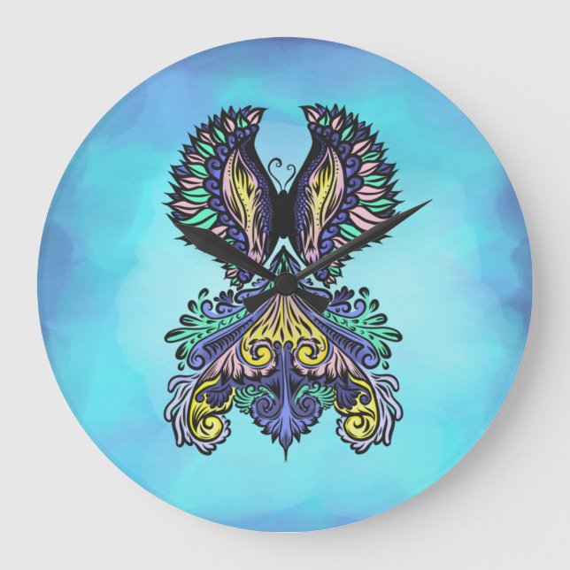 Mystical Butterfly Spirit  Large Clock (Front)
