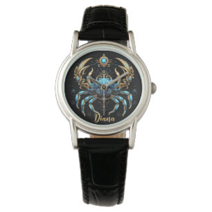 Mystical Cancer Zodiac Artwork  Watch