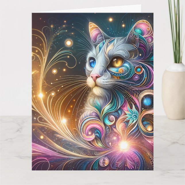 Mystical Cat-Add your special message  Card (Front)