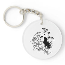 Mystical Cat and Moon