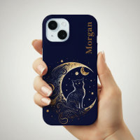 Mystical Cat Moon - Personalized Celestial Gift