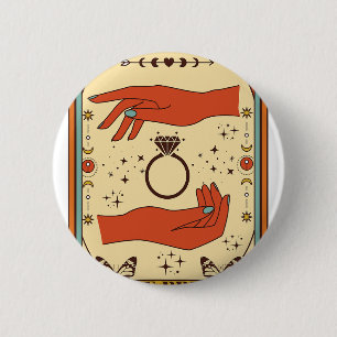 Mystical Celestial Bachelorette Party The Bride Ta 2 Inch Round Button