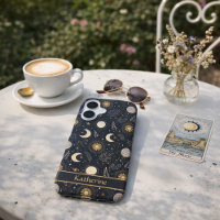 Mystical Celestial Moon Pattern Custom Name