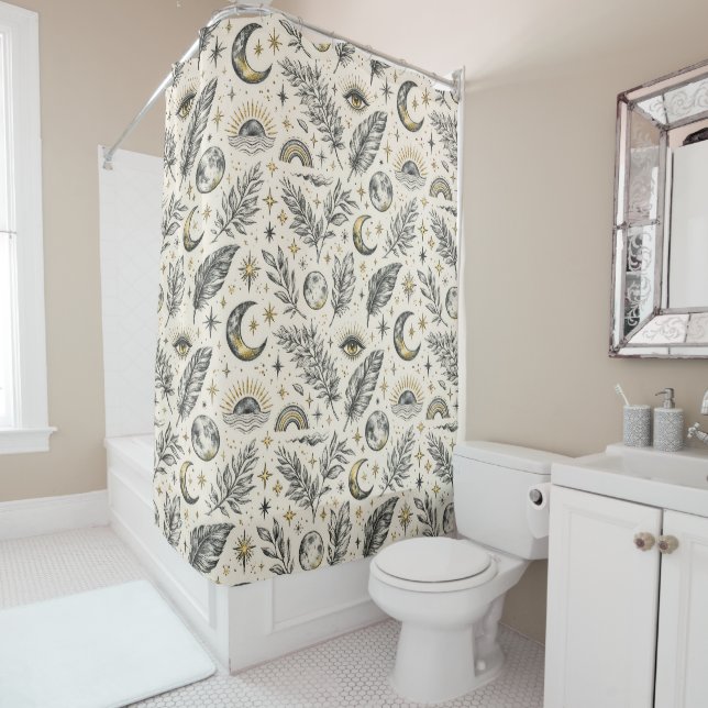 Mystical Celestial Moon Stars Pattern (In Situ)