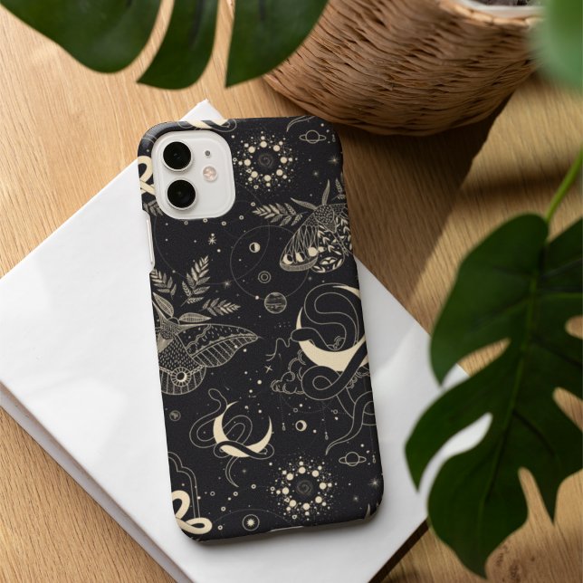 Mystical Celestial Night Moth & Serpent Pattern Case-Mate iPhone Case (Creator Uploaded)