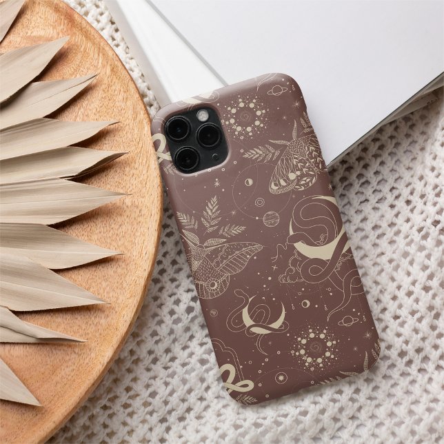 Mystical Celestial Night Moth & Serpent Pattern Case-Mate iPhone Case (Creator Uploaded)