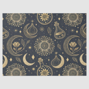 Mystical Celestial Witchcraft - Gold Botanical (2) Tissue Paper