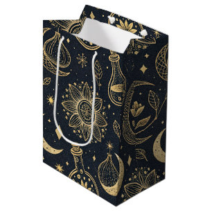 Mystical Celestial Witchcraft - Gold Botanical Medium Gift Bag