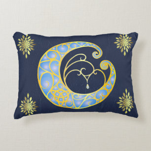 Mystical Celtic Moon Accent Pillow