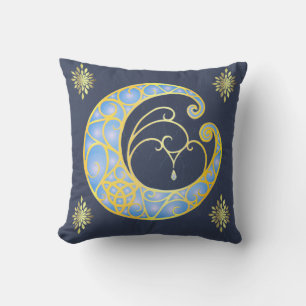 Mystical Celtic Moon Throw Pillow