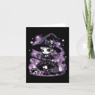 Mystical Charms Halloween Witch Graphic  Card
