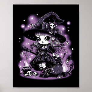 Mystical Charms Halloween Witch Graphic Poster